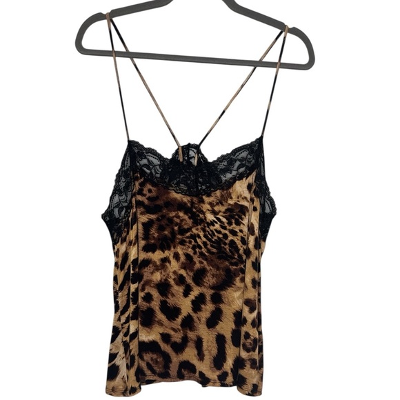 Tiny Willow Leopard Print Tank Top with Black Lace - Picture 2 of 4